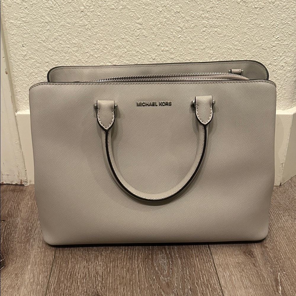 Michael Kors Light Gray Satchel Bag